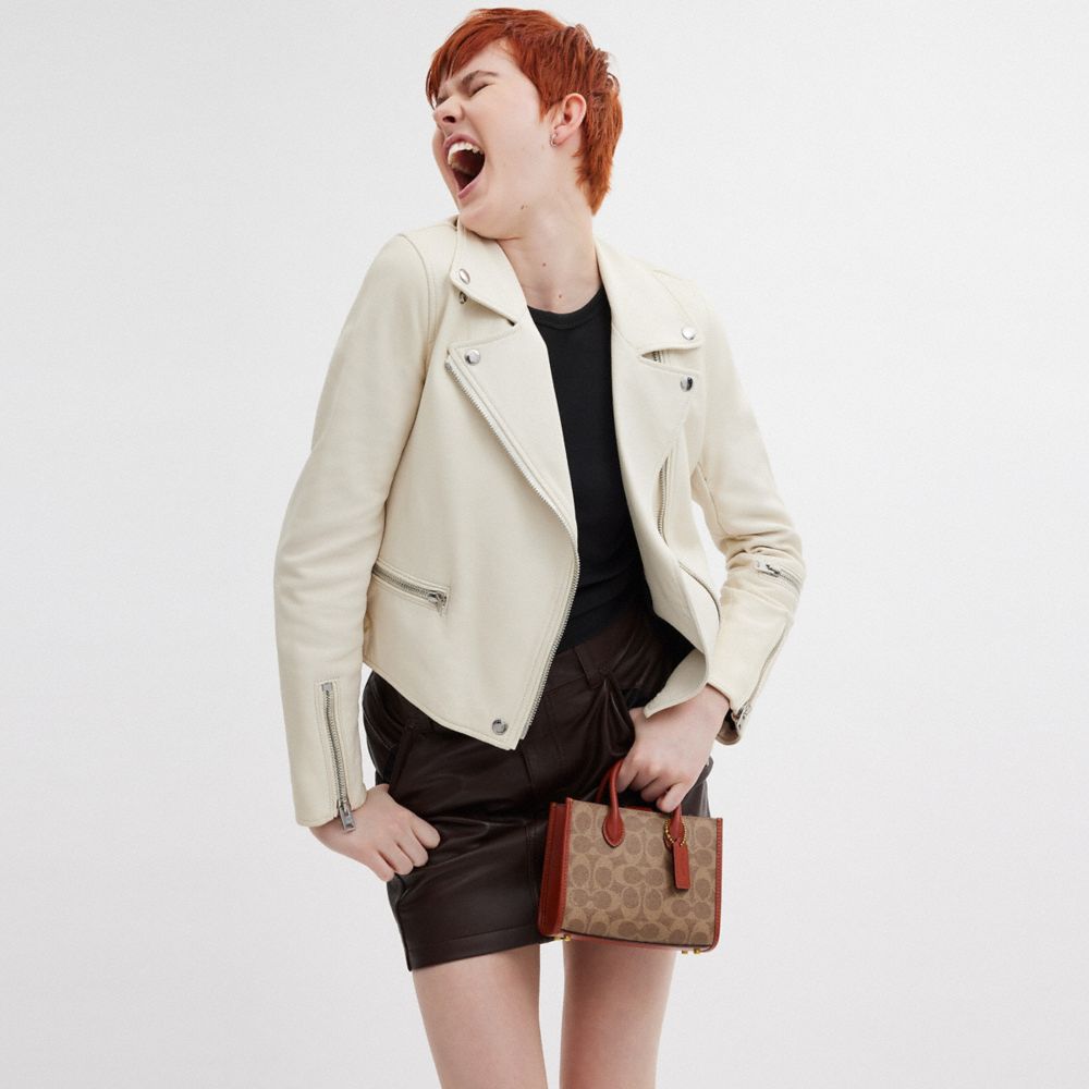 Coach Ace Tote Bag 17 In Signature Canvas Marrom Vermelhas | COH865334