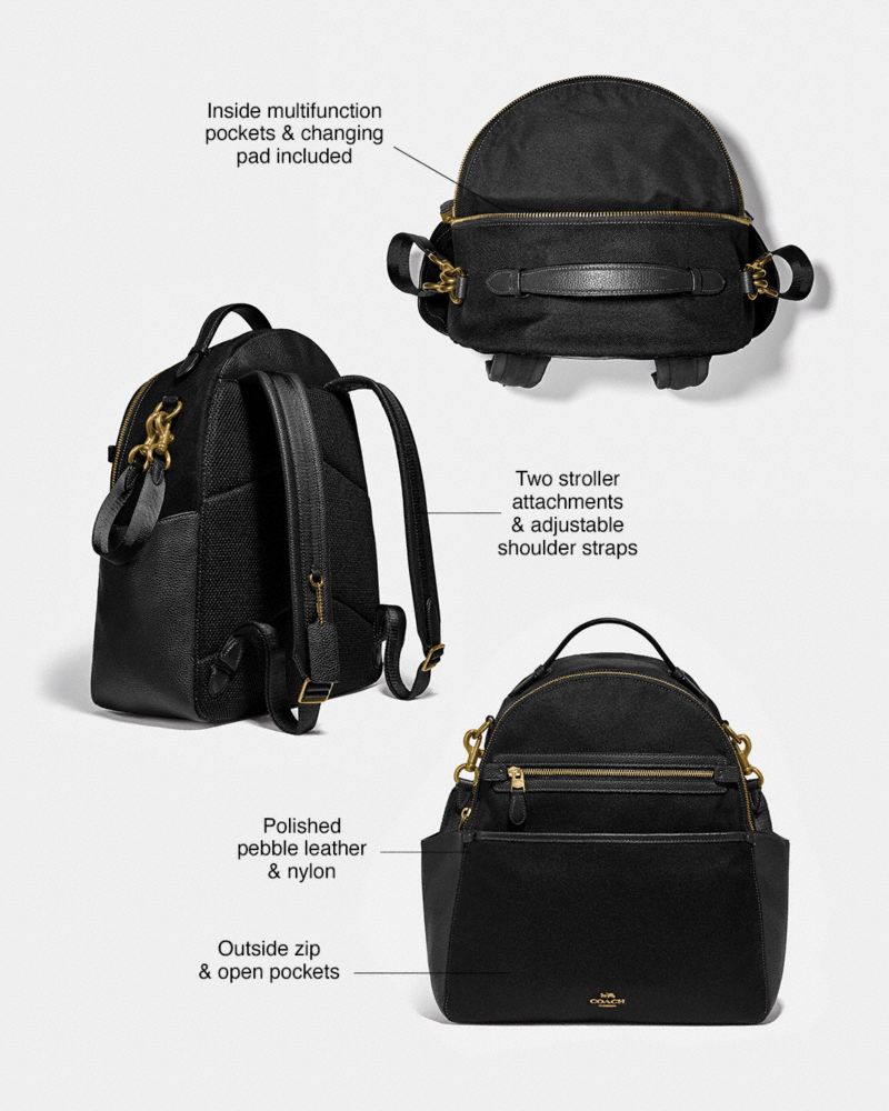 Coach Baby Backpack In Signature Canvas Marrom Vermelhas | COH865469