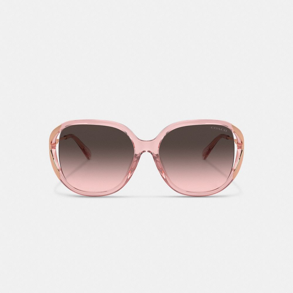 Coach Bandit Oversized Square Sunglasses Rosa Rosa Douradas | COH866329