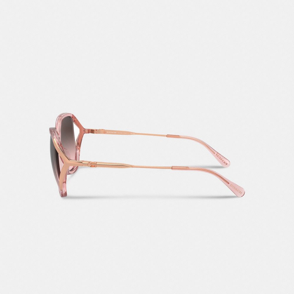 Coach Bandit Oversized Square Sunglasses Rosa Rosa Douradas | COH866329