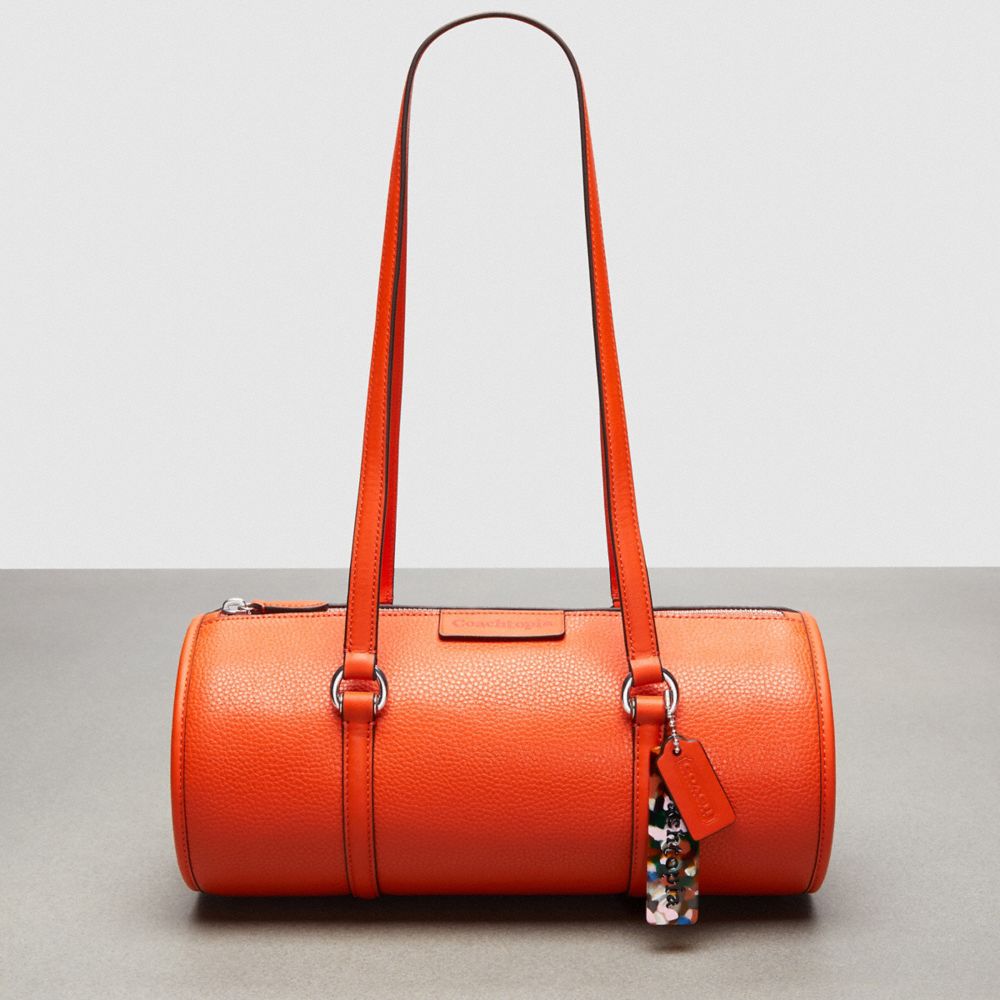 Coach Barrel Bag In Pebbled Coachtopia Leather Laranja | COH864727