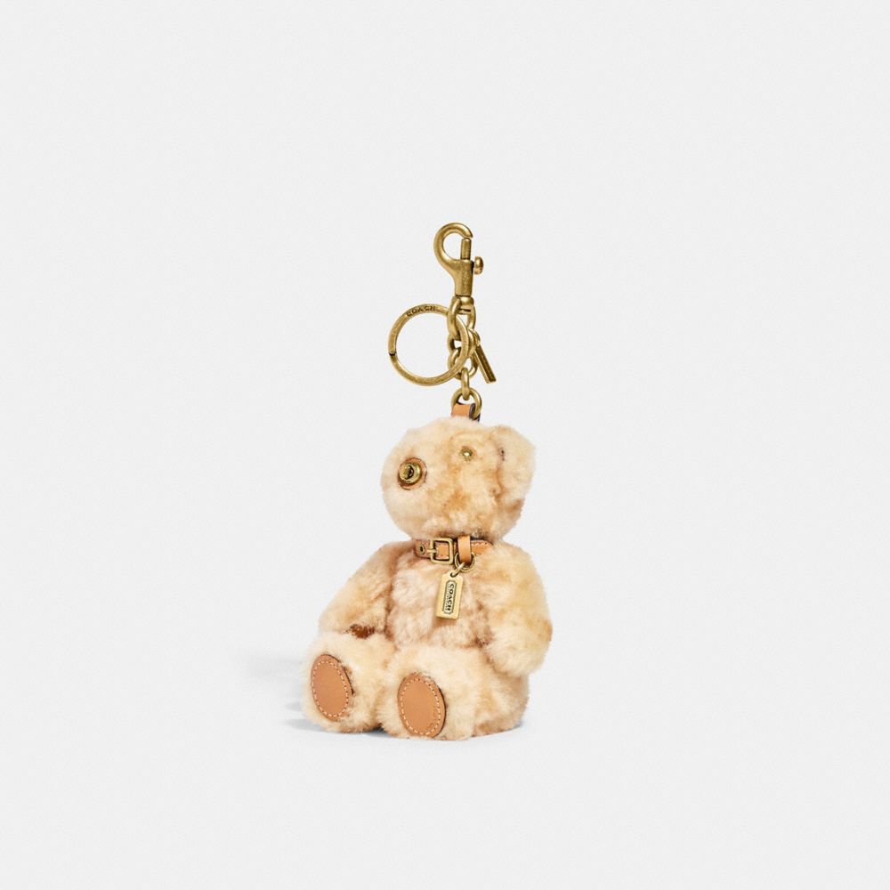Coach Bear Bag Charm In Signature Shearling Bege | COH866435