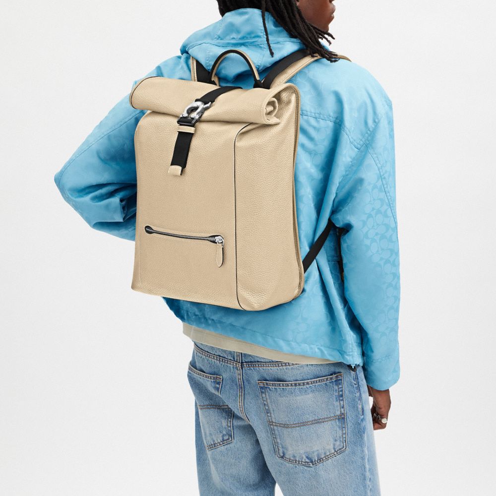 Coach Beck Roll Top Backpack Branco | COH865471