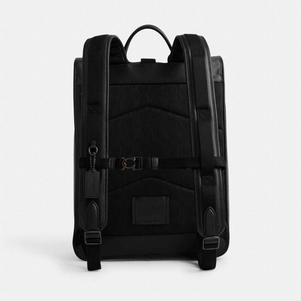 Coach Beck Roll Top Backpack In Signature Canvas Cinzentas | COH866504