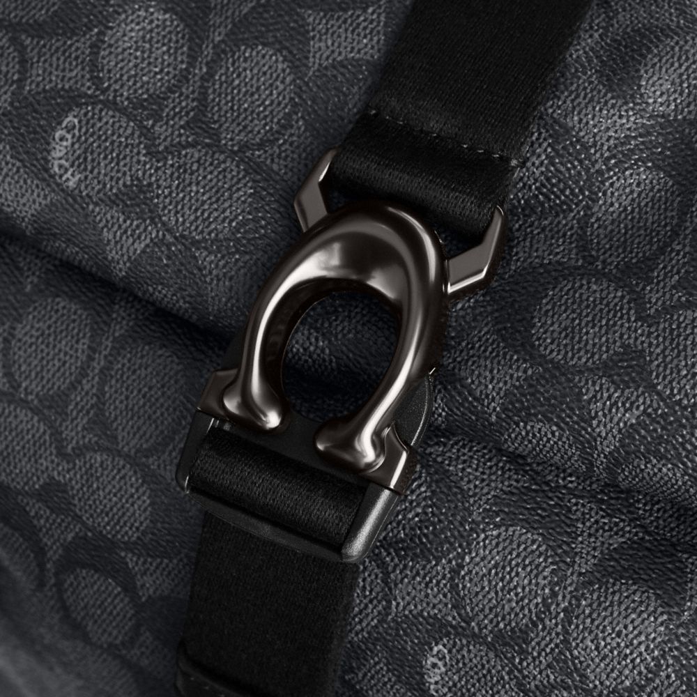 Coach Beck Roll Top Backpack In Signature Canvas Cinzentas | COH866504