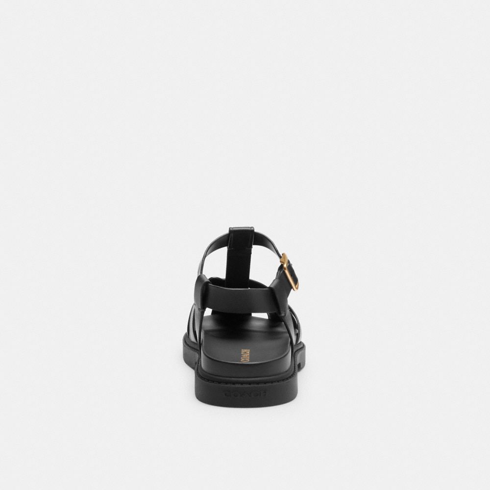 Coach Bella Fisherman Sandal Pretas | COH865900