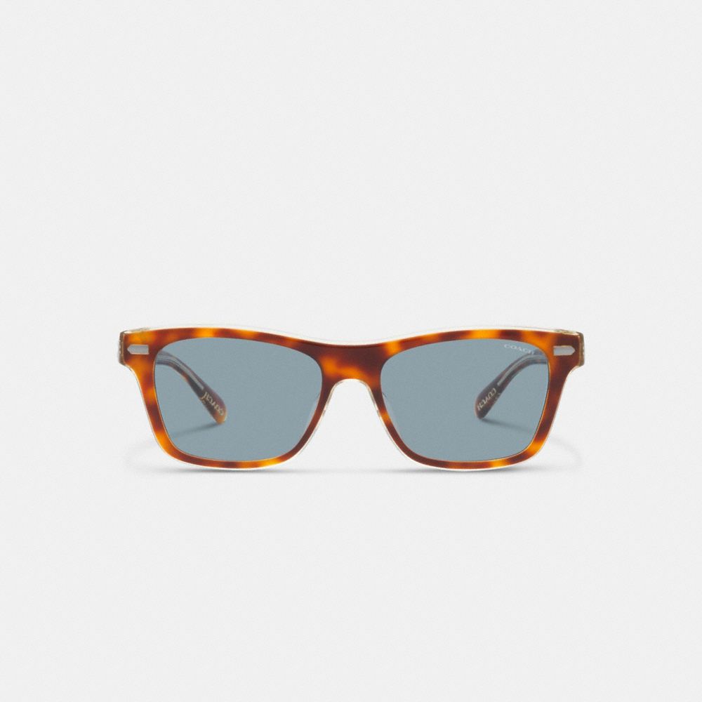 Coach Beveled Signature Square Sunglasses Azuis | COH866366