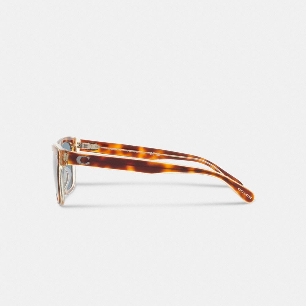 Coach Beveled Signature Square Sunglasses Azuis | COH866366