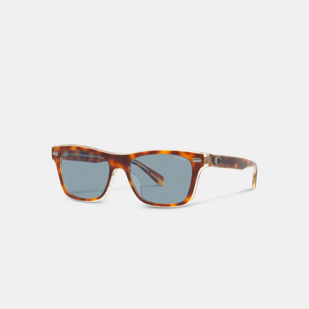 Coach Beveled Signature Square Sunglasses Azuis | COH866366