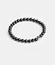 Coach Black Onyx Beaded Bracelet Prateadas Pretas | COH867026