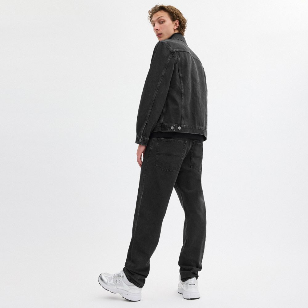 Coach Black Taper Jeans In Organic Cotton Pretas | COH866946