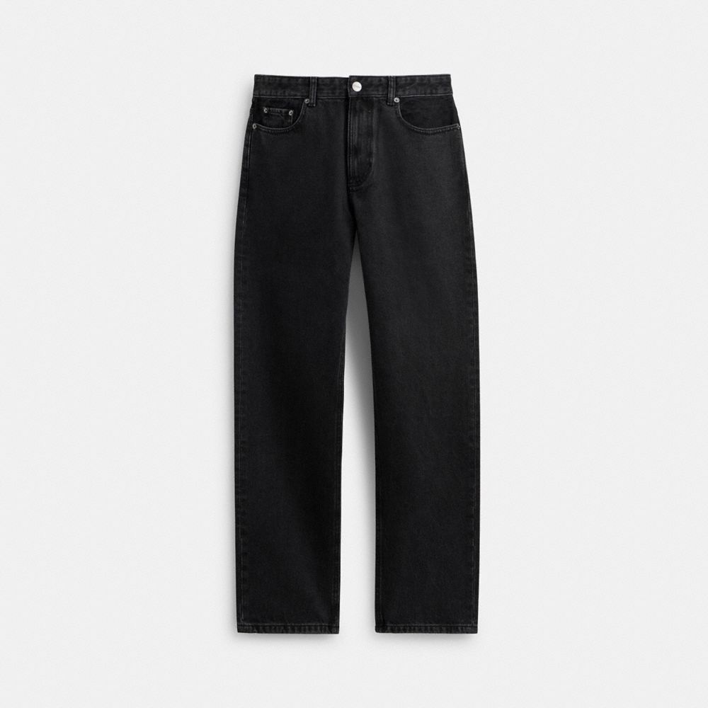 Coach Black Taper Jeans In Organic Cotton Pretas | COH866946