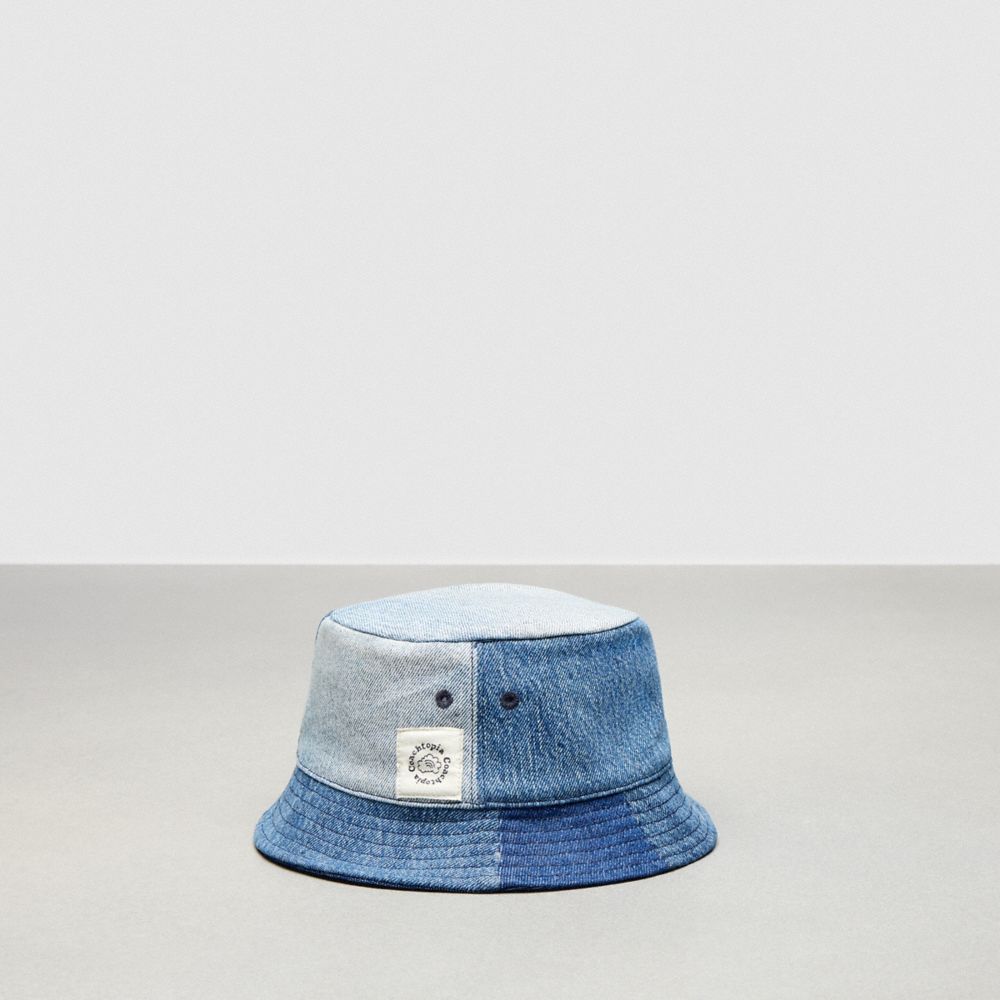 Coach Bucket Hat In Repurposed Denim Azuis | COH867040