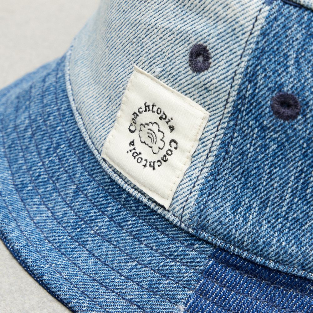 Coach Bucket Hat In Repurposed Denim Azuis | COH867040