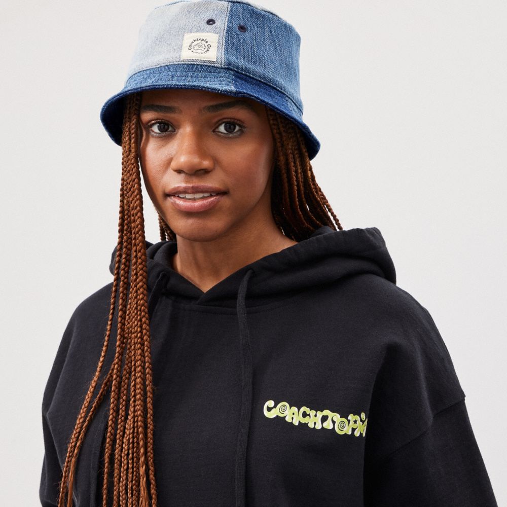 Coach Bucket Hat In Repurposed Denim Azuis | COH867040