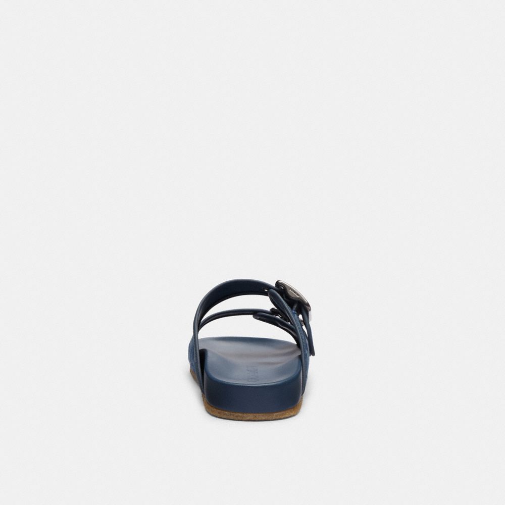 Coach Buckle Strap Sandal In Signature Denim Azuis | COH866848