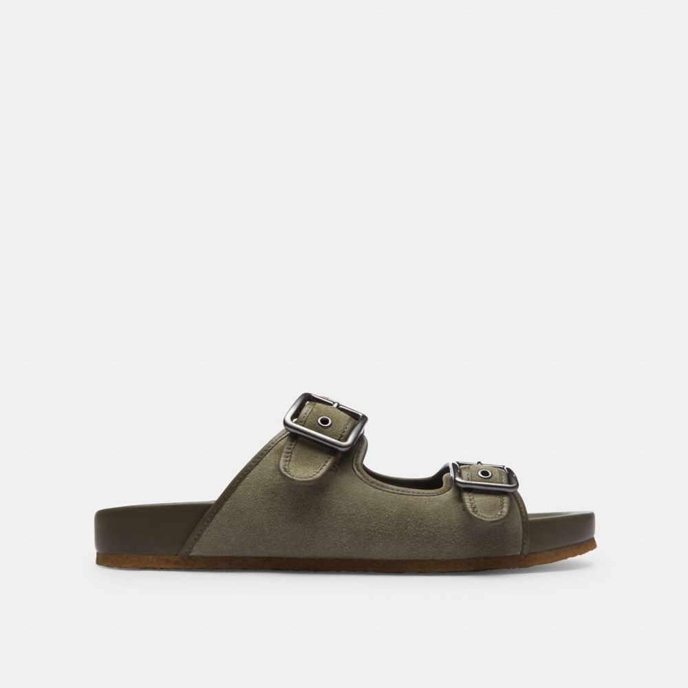Coach Buckle Strap Sandal Verdes | COH866849