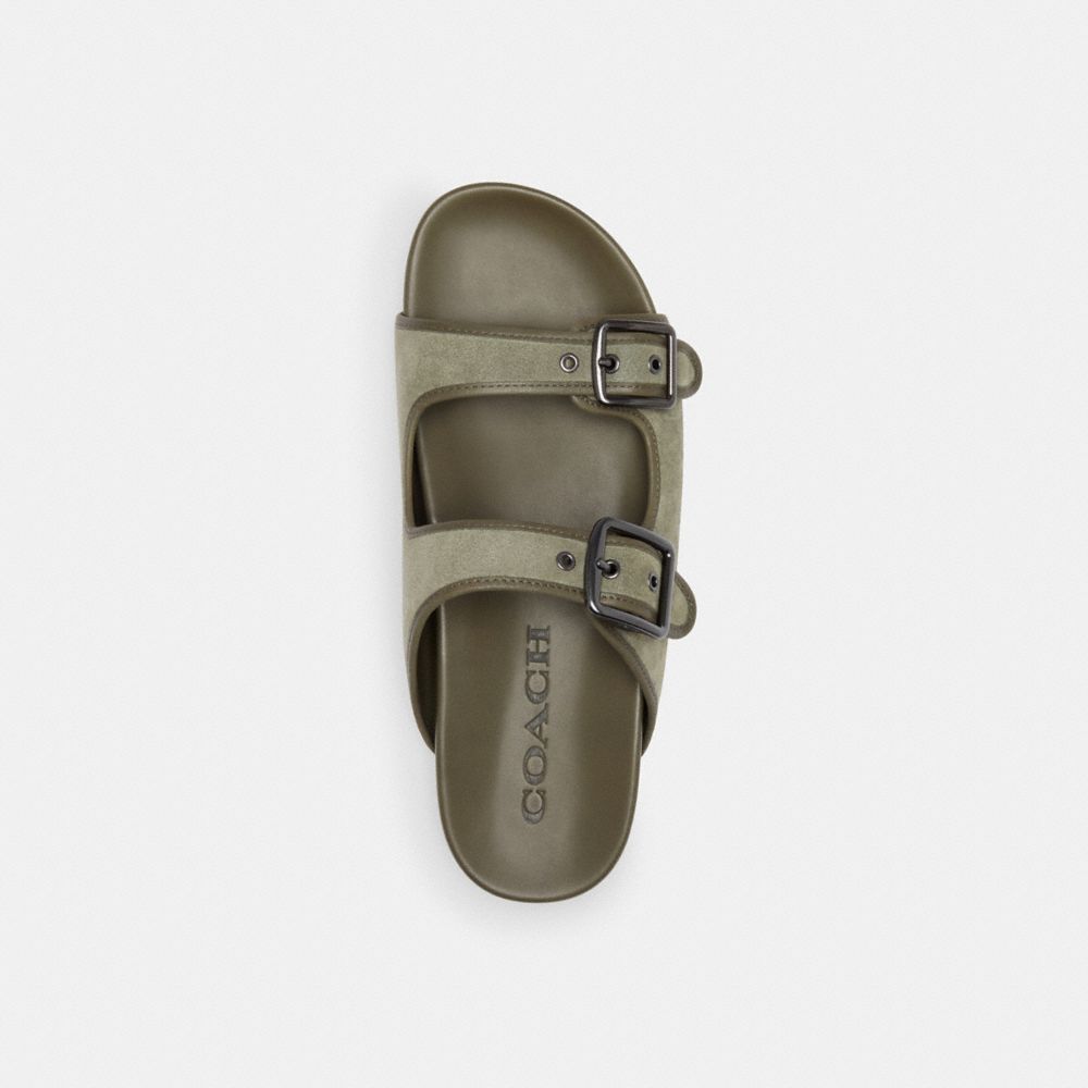 Coach Buckle Strap Sandal Verdes | COH866849