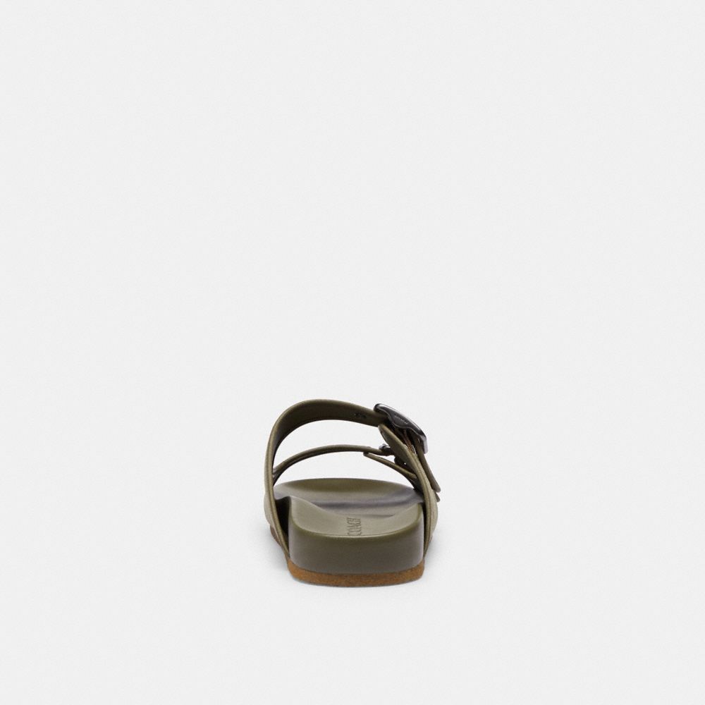 Coach Buckle Strap Sandal Verdes | COH866849