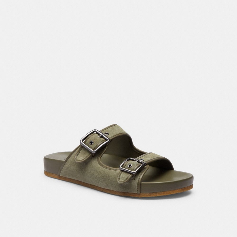 Coach Buckle Strap Sandal Verdes | COH866849