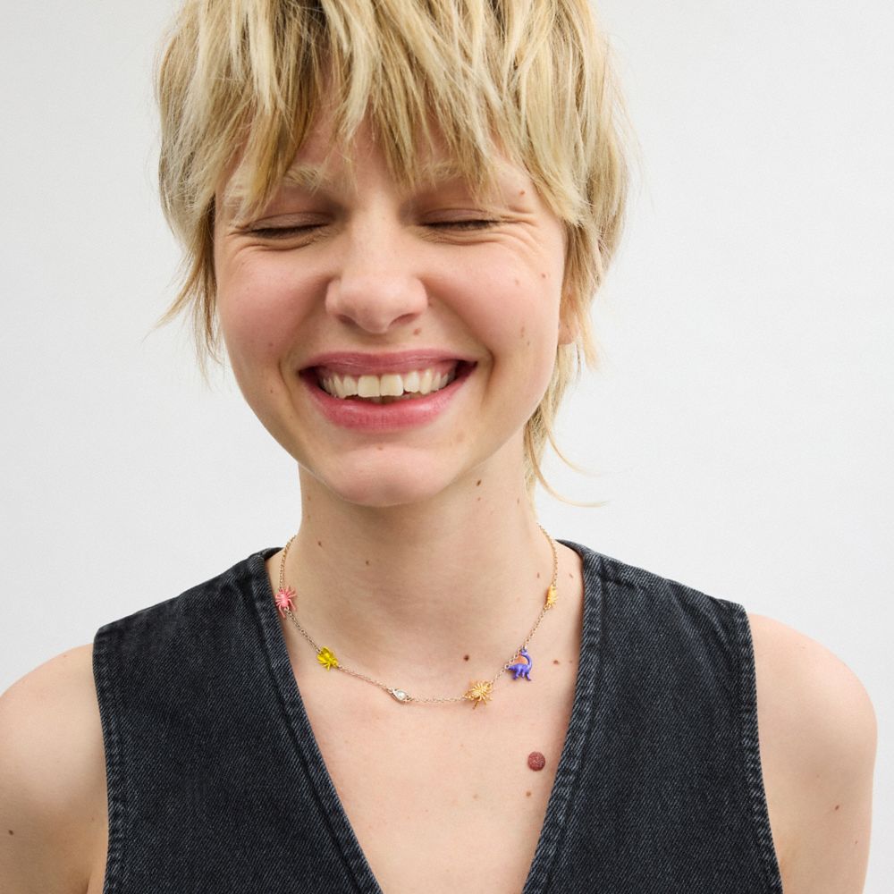 Coach Bug Charm Necklace Prateadas Multicoloridas | COH866131