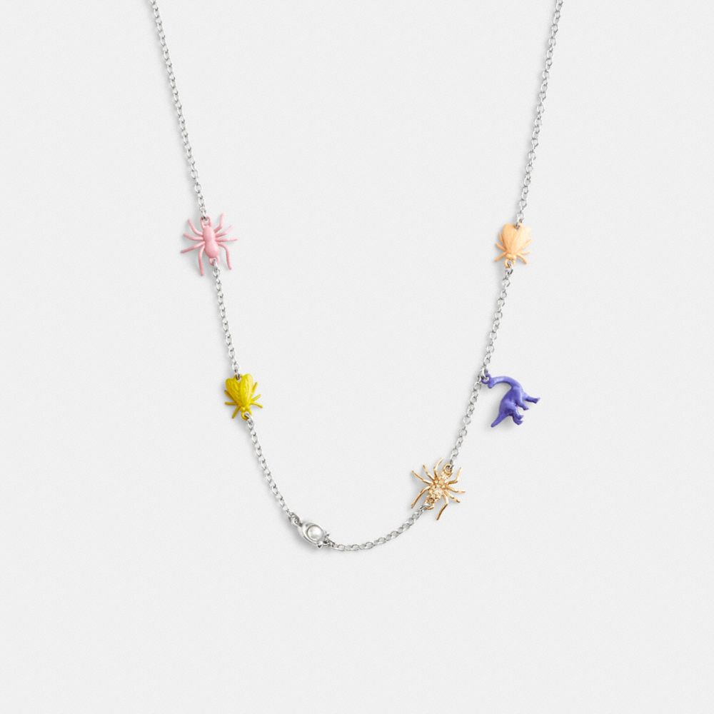 Coach Bug Charm Necklace Prateadas Multicoloridas | COH866131