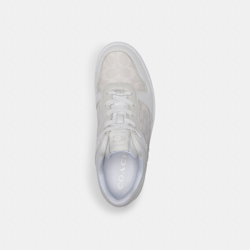 Coach C201 Low Top Sneaker In Signature Canvas Branco | COH865816