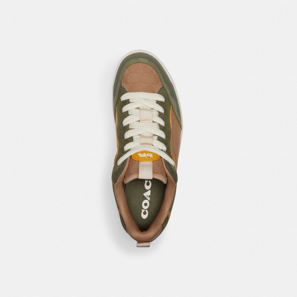 Coach C203 Sneaker In Signature Canvas Verdes | COH866779
