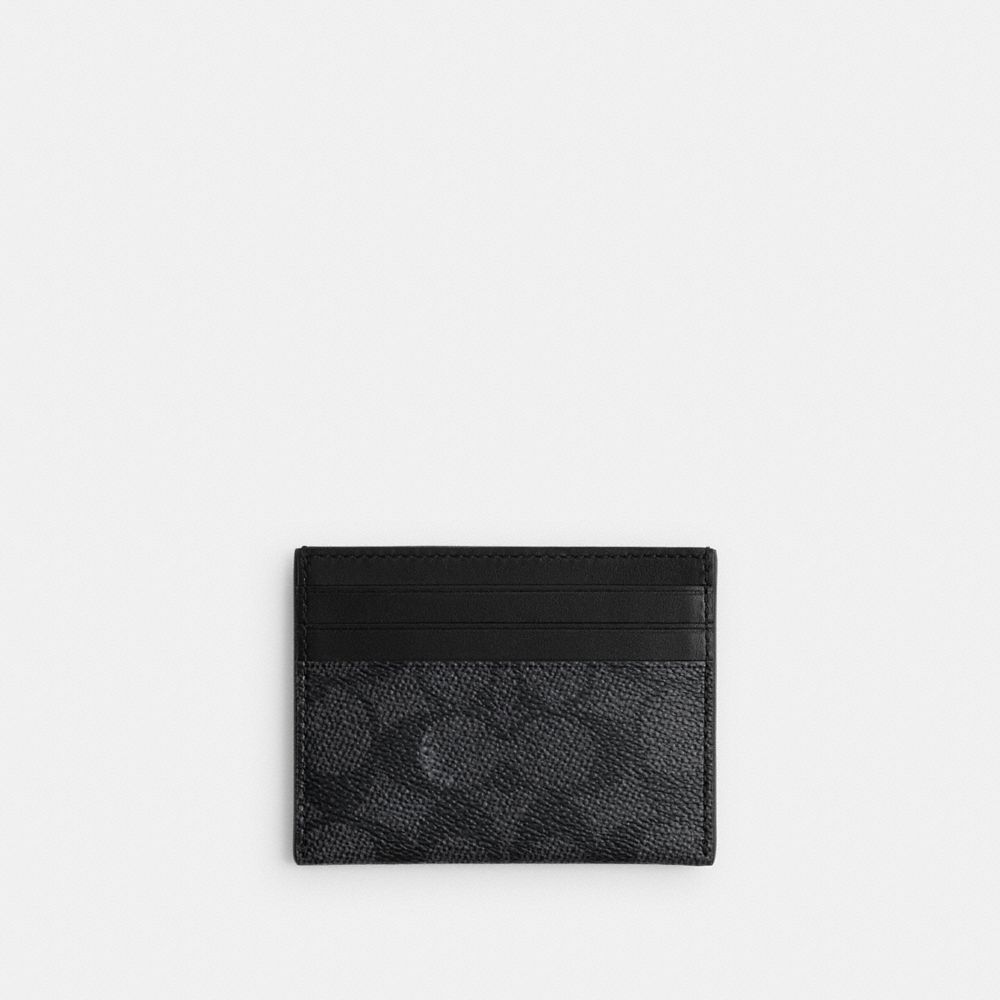 Coach Card Case In Signature Canvas With Graphic Cinzentas Multicoloridas | COH866771