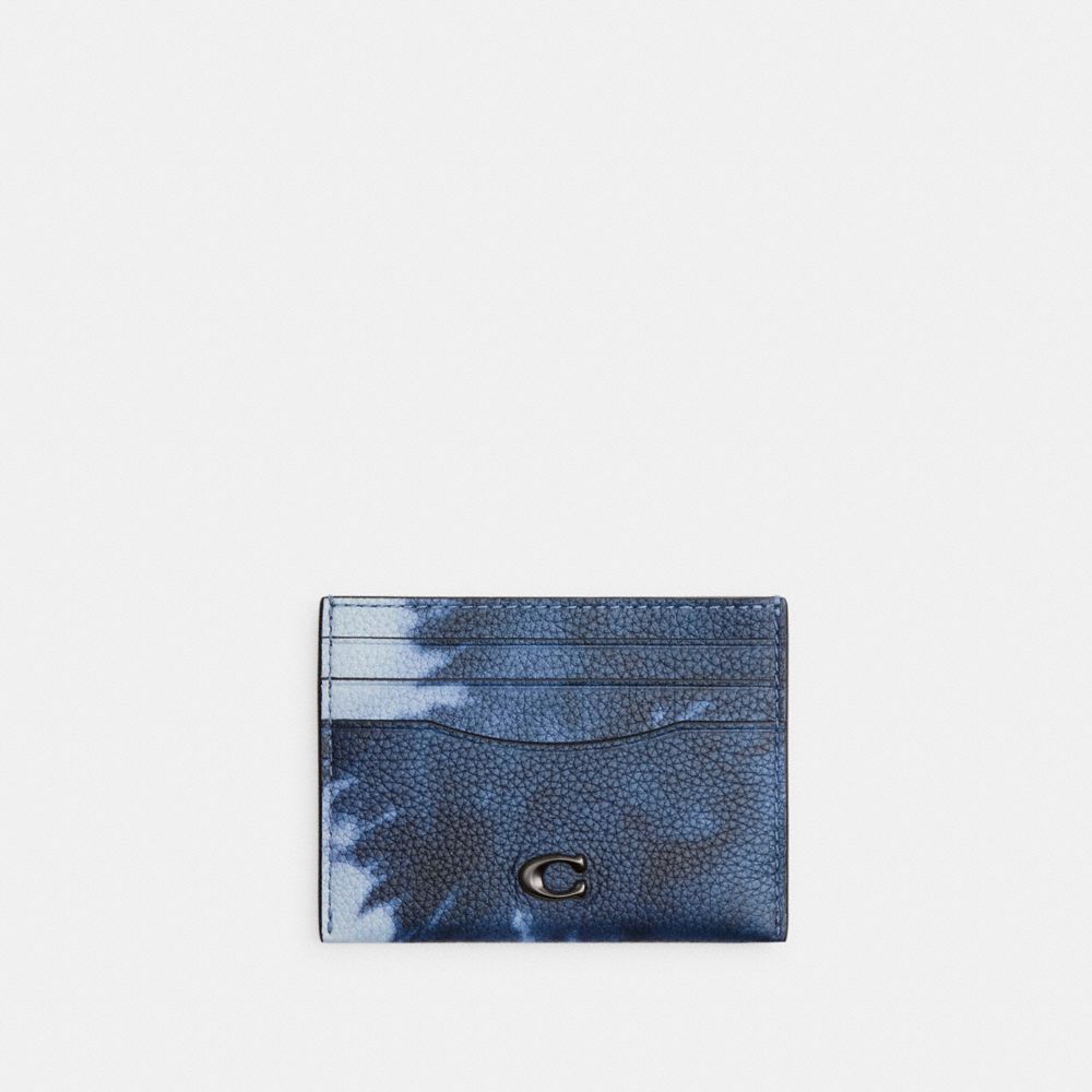 Coach Card Case With Tie Dye Print Azul Marinho Multicoloridas | COH866774