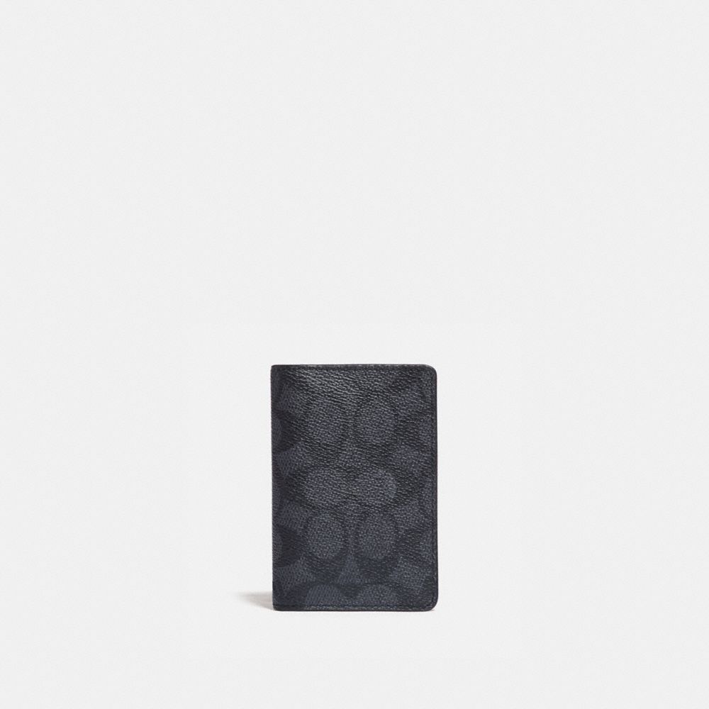 Coach Card Wallet In Signature Canvas Cinzentas Pretas | COH866705
