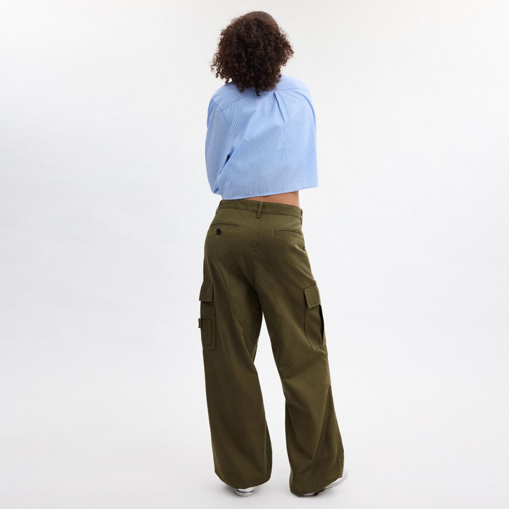 Coach Cargo Pants In Organic Cotton Verdes | COH866051