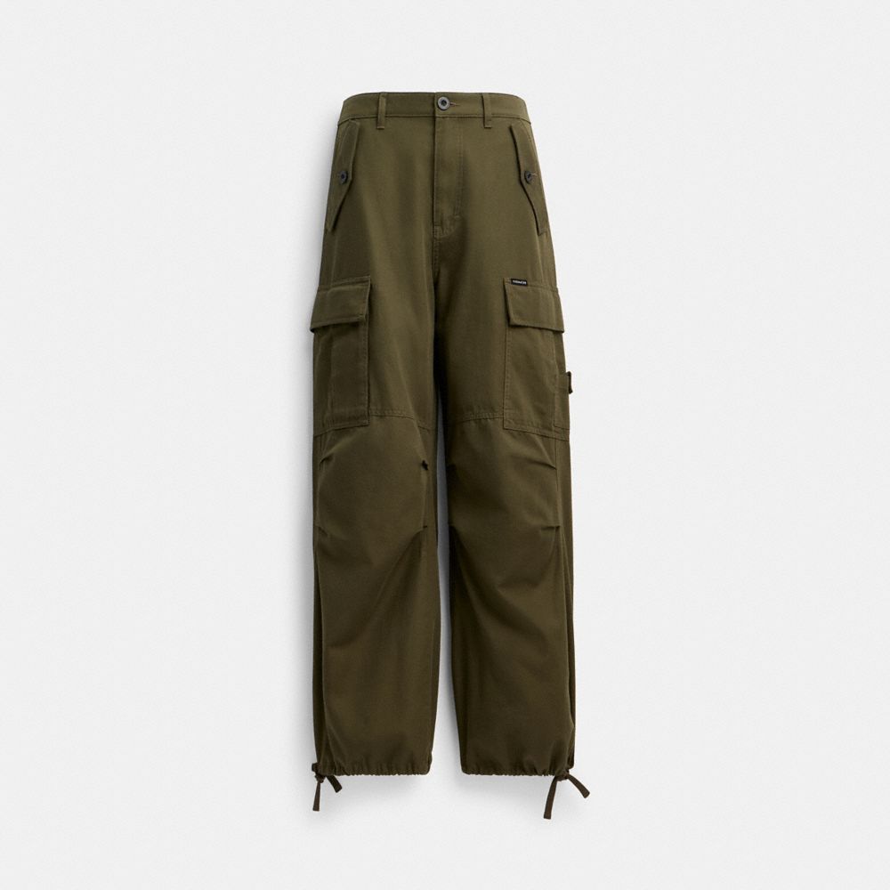 Coach Cargo Pants In Organic Cotton Verdes | COH866051