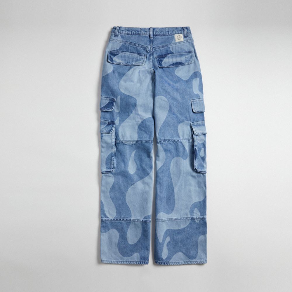 Coach Cargo Pants In Wavy Wash Azuis | COH866939