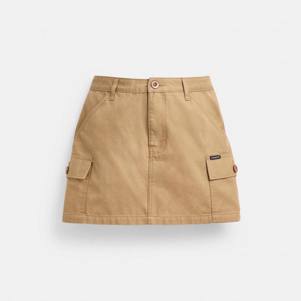 Coach Cargo Skirt In Organic Cotton Caqui | COH866050