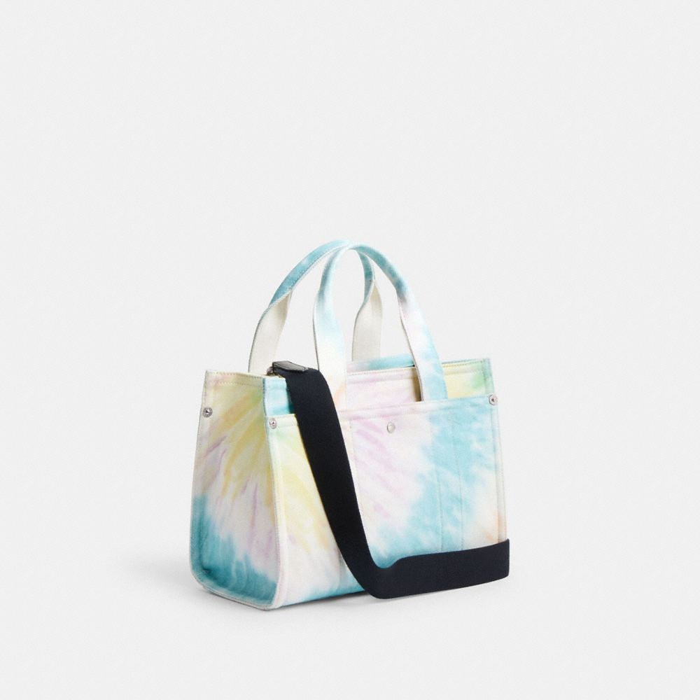 Coach Cargo Tote Bag 26 With Rainbow Tie Dye Print Prateadas Multicoloridas | COH865105