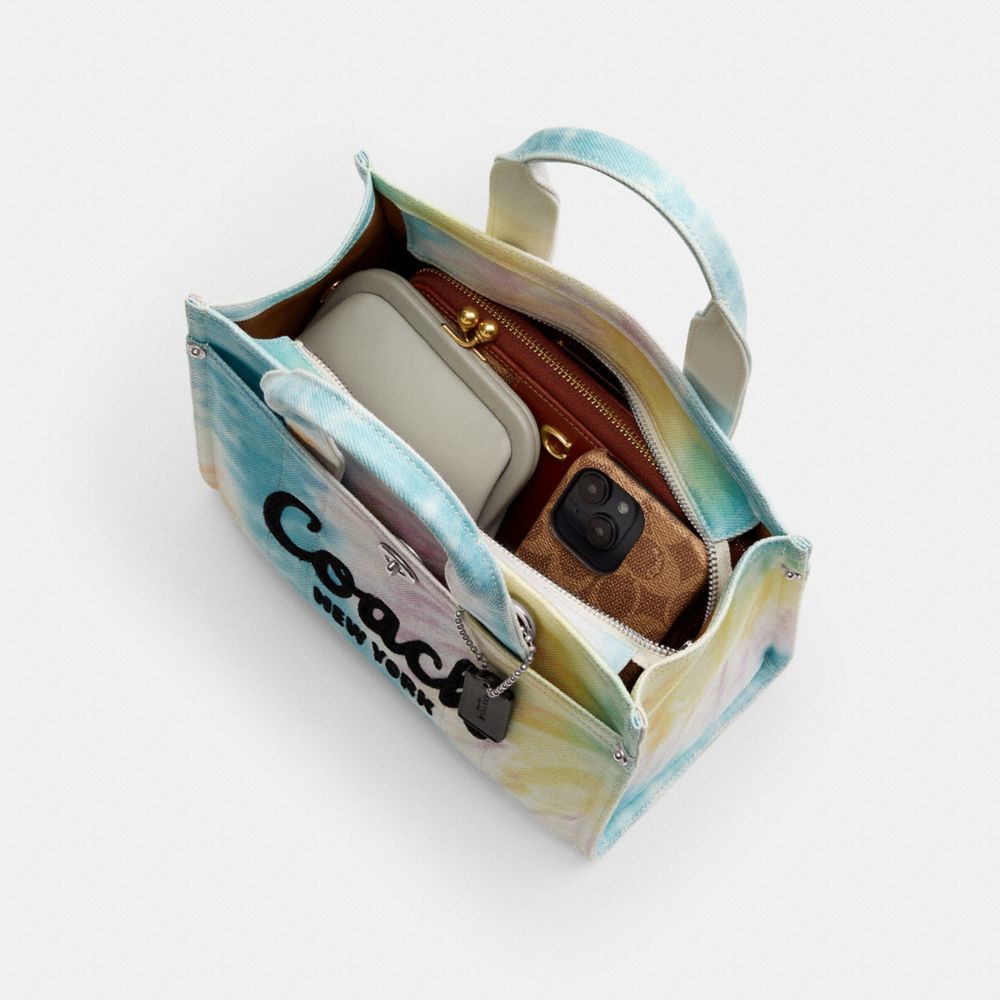 Coach Cargo Tote Bag 26 With Rainbow Tie Dye Print Prateadas Multicoloridas | COH865105