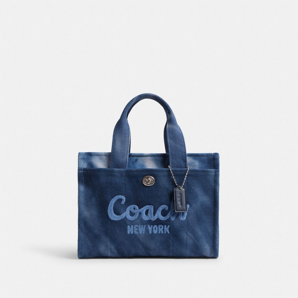 Coach Cargo Tote Bag 26 With Tie Dye Prateadas Azul Marinho | COH865106
