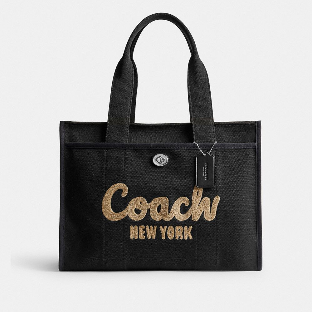 Coach Cargo Tote Bag 42 Prateadas Pretas | COH865101