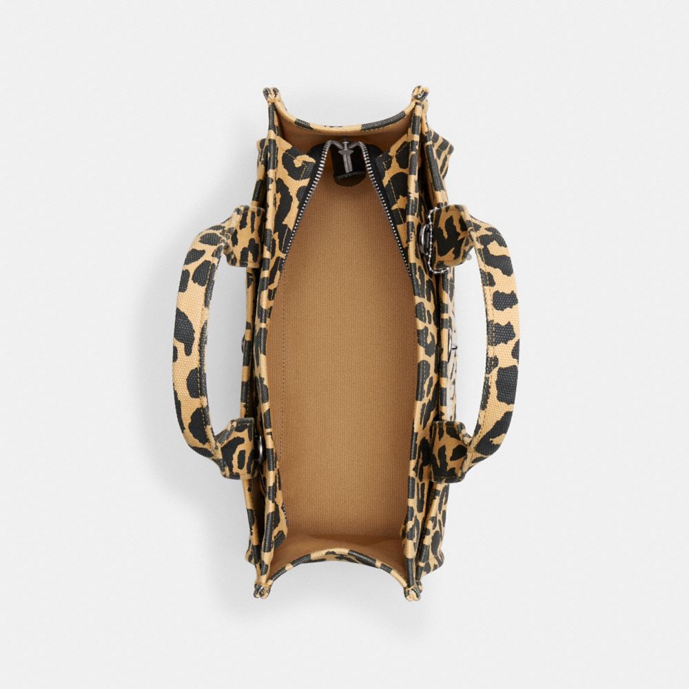 Coach Cargo Tote Bag With Leopard Print Prateadas Leopardo | COH865102