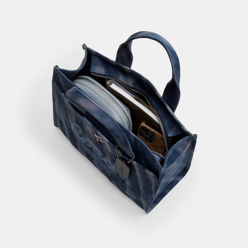Coach Cargo Tote Bag With Tie Dye Prateadas Azul Marinho | COH865103