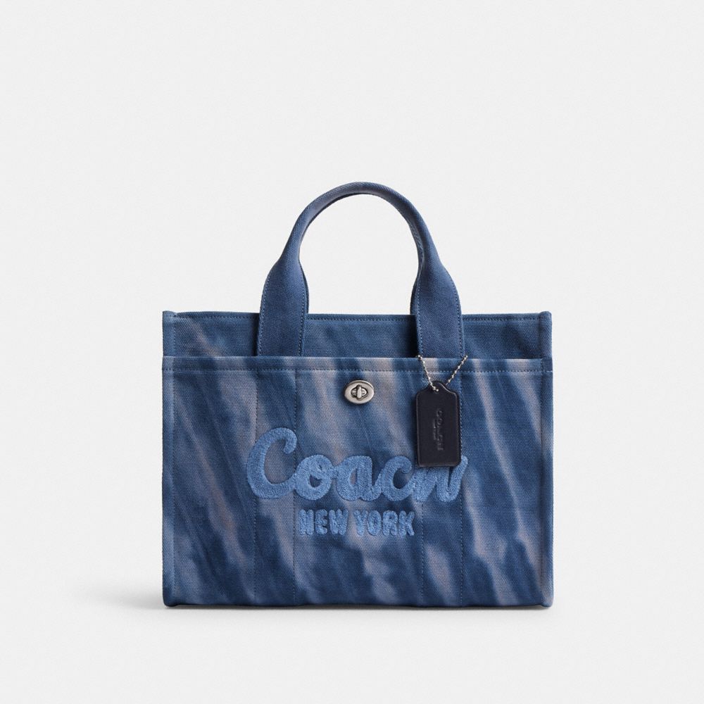 Coach Cargo Tote Bag With Tie Dye Prateadas Azul Marinho | COH865103