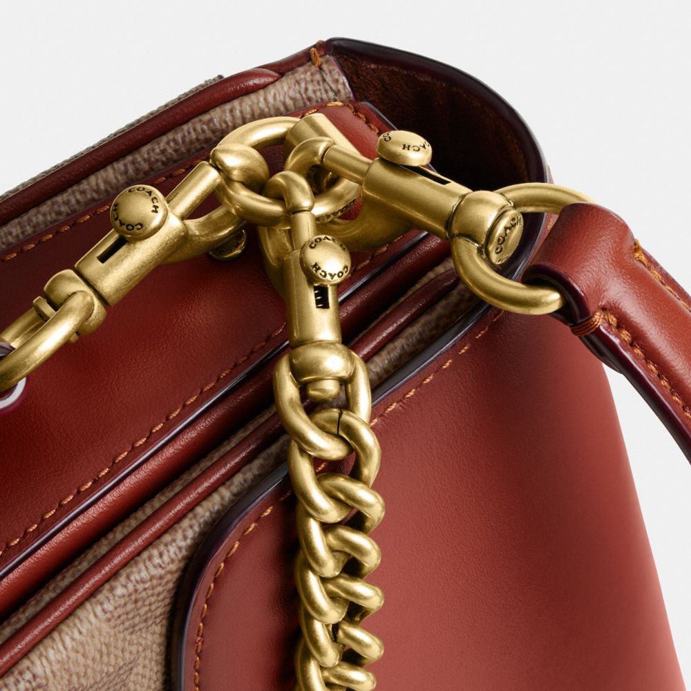 Coach Cassie Crossbody Bag 19 In Signature Canvas Marrom Vermelhas | COH865386