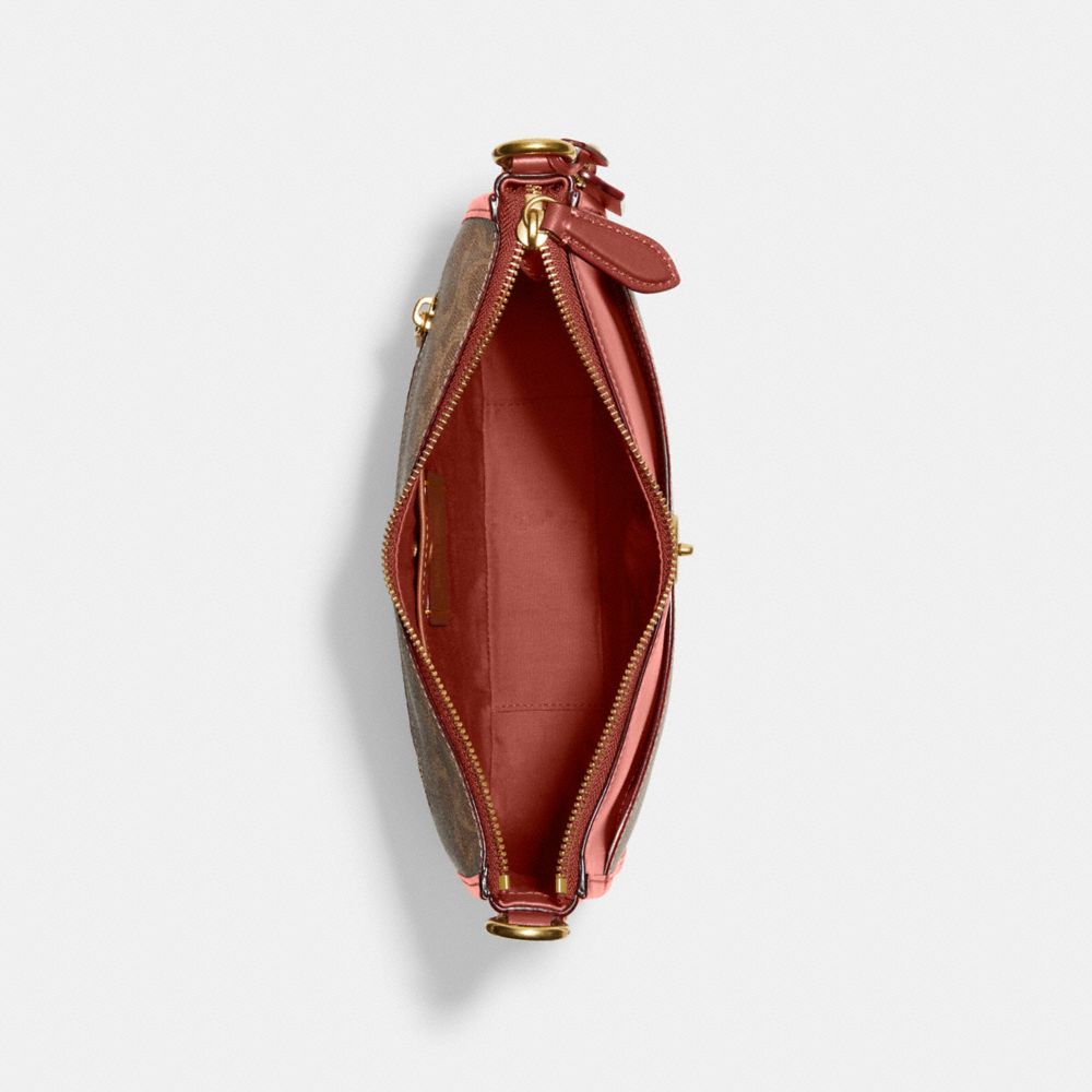 Coach Chaise Crossbody Bag In Signature Canvas Marrom Vermelhas | COH865330