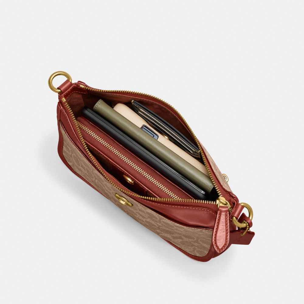 Coach Chaise Crossbody Bag In Signature Canvas Marrom Vermelhas | COH865330