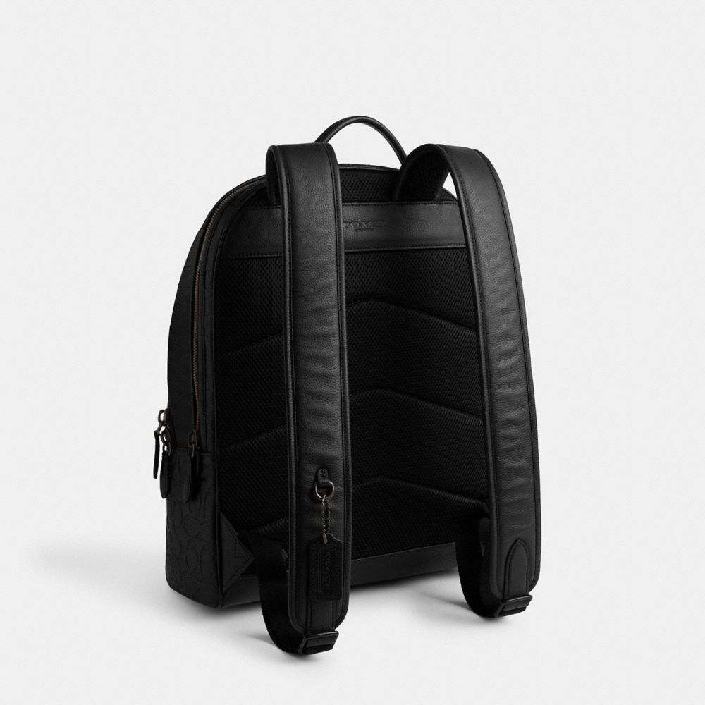 Coach Charter Backpack In Signature Leather Pretas | COH865473