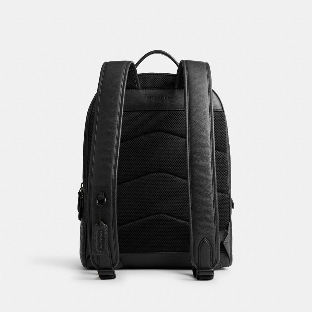 Coach Charter Backpack In Signature Leather Pretas | COH865473