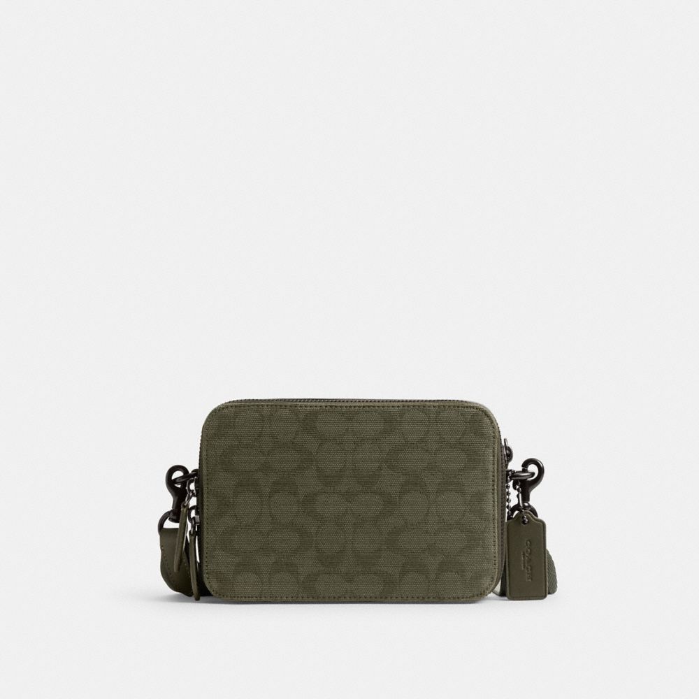 Coach Charter Crossbody 19 In Signature Canvas Jacquard Verdes | COH866565
