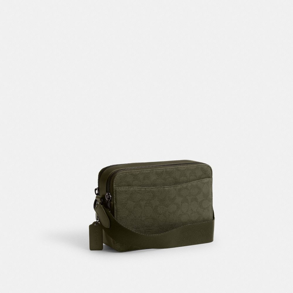 Coach Charter Crossbody Bag 24 In Signature Canvas Jacquard Verdes | COH866607