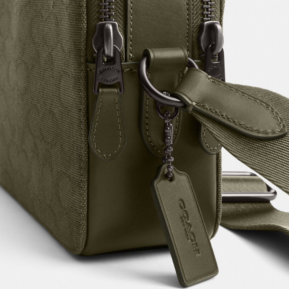Coach Charter Crossbody Bag 24 In Signature Canvas Jacquard Verdes | COH866607